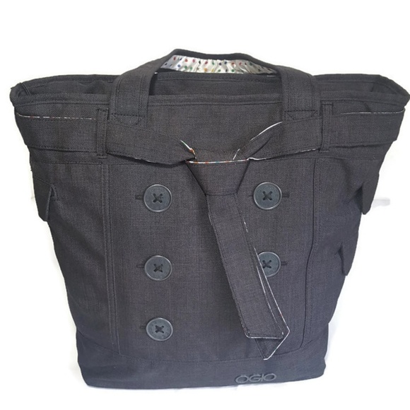 OGIO Hamptons Women's Laptop Tote Bag Gray Black - Picture 2 of 8